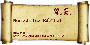 Merschilcz Ráhel névjegykártya